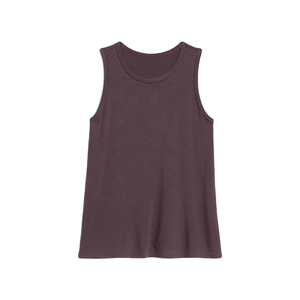 OEM Wholesale Custom Women's Collarless Sleeveless Tank <b>Top</b> Loose Fit Solid Casual Eco-Friendly Cotton Blend Anti-Pilling Quick - Product Image 1