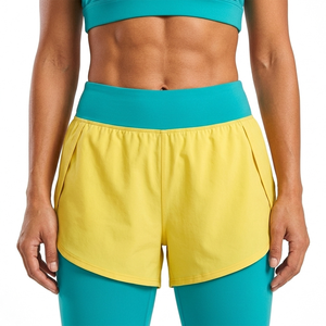 Outerwear Best Stylish <b>Shorts</b> With <b>Leggings</b> Outdoor Wear Fashionable Good Quality Elastic Waist Yoga <b>Legging</b> For Women's - Product Image 4