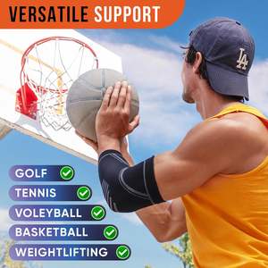 Attelle de compression pour coude PhysFlex en néoprène, lot de 2, épaisse, élastique, respirante, légère, design professionnel - Product Image 3