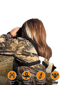 Arnés de pecho ajustable de nailon para binoculares, correa resistente para caza y observación de aves, fabricada por Imra Impex - Product Image 5