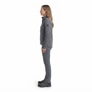Chaqueta Anorak Softshell Personalizada para Mujer, 290GSM, DWR, Forro Polar Elástico, Media Cremallera, Corte Ajustado, Otoño/Invierno, para Actividades al Aire Libre - Product Image 3