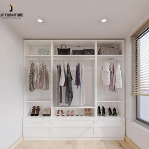 Armario de Madera Moderno Personalizado JY Project con Puertas de MDF y Múltiples Estantes, Armario de Almacenamiento para Dormitorio, Muebles Listos para Armar - Product Image 5