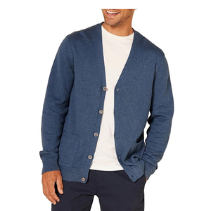 Suéter tipo cárdigan clásico de punto con botones para hombre - Product Image 5