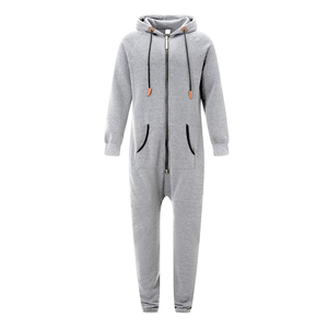 Pijama Enterizo Personalizado de Forro Polar para Hombre, Conjunto de Bata y Pijama Transpirable con Capucha, Ropa de Dormir de Tallas Grandes - Product Image 3
