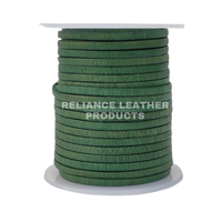 Cordon en cuir plat antique Reliance Leather Products, 100 % cuir pur, couleur bronzée, pour la fabrication de bracelets, emballage en rouleau