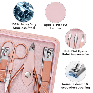 Professional Beauty Grooming Kits Luxury PU Leather <b>Case</b> Japanese Stainless Steel Manicure Pedicure Accessories - Product Image 5