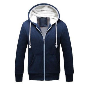 Sweat à capuche zippé pour homme en polyester/coton, brodé, oversize, unisexe, grandes tailles, hiver - Product Image 2