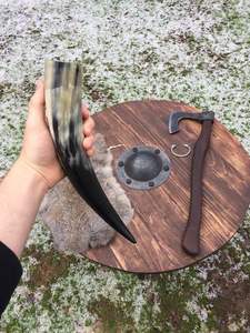 Soporte para Cuerno Vikingo, Diseño Natural, Hecho a Mano, Duradero, Alta Calidad, Estilo Feng Shui, Opción de Logotipo Personalizado - Product Image 2