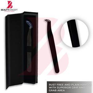 Pinzas de Acero Inoxidable para Extensión de Pestañas, Pinzas Rectas de Alta Precisión para Injerto de Pestañas y Cejas, Herramientas de Maquillaje - Product Image 5