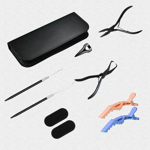 Kit de herramientas para la aplicación de extensiones de cabello con pinzas para extensiones de cabello para trabajo profesional en salones de belleza - Product Image 6