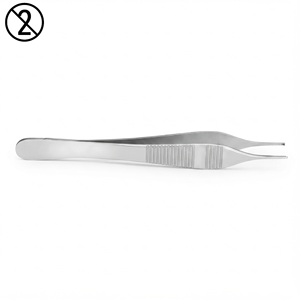 Pinzas Adson Desechables de un Solo Uso, 1X2 Dientes, Acero Inoxidable Estándar, Instrumento Quirúrgico para Manipulación Precisa de Tejidos - Product Image 2