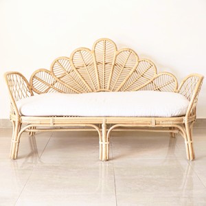 Sillón de ratán estilo mediados de siglo, sillas de descanso de caña natural sostenible, sofás para sala de estar - Product Image 6