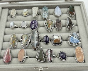 Hot Sale LotBulk <b>Rings</b> Natural Gemstone Assorted <b>Rings</b> <b>Men</b> Women Wholesale Bulk <b>Rings</b> - Product Image 2