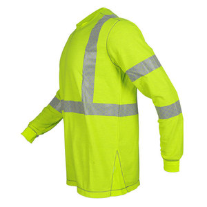 High Quality OEM Wholesale UL Certified Hi-Vis Modacrylic Safety Work Shirt with Reflective <b>Strips</b> Made In Pakistan - Product Image 5
