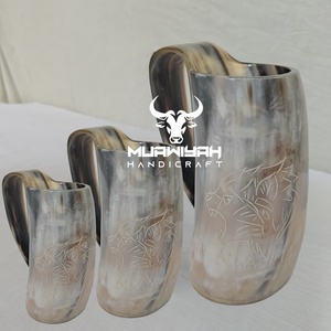 Mug en corne de bœuf de qualité supérieure, poli, écologique, sculpté à la main, nouveau design, cadeau d'affaires, personnalisé, bière, café, MUAWIYAH HANDICRAFT - Product Image 1