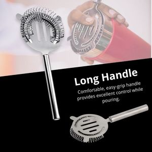 Top Seller Stainless Steel Hawthorne Rod Strainer Two Prong <b>Bar</b> Strainer for <b>Bar</b> Mocktail Cocktail Drink Strainer with Handle - Product Image 3