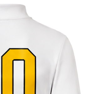 Maillot de cheerleading sublimé jaune vif et blanc à manches longues – Tenue de sport d'équipe pour entraînement, performance et compétition - Product Image 6