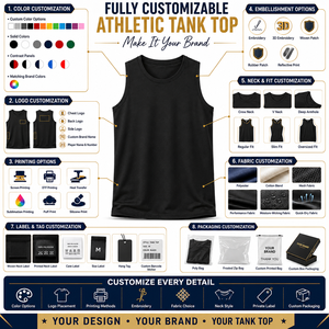 Men's <b>Light</b> Blue Sleeveless Tank Top Crew <b>Neck</b> Solid Color Breathable Knitted 100% Polyester 220g Silk Screen Printed High - Product Image 5