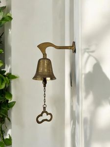 Timbre de Puerta de Latón Antiguo Hecho a Mano con Diseño Grabado Tradicional y Elegante Atractivo Decorativo para el Hogar - Product Image 1