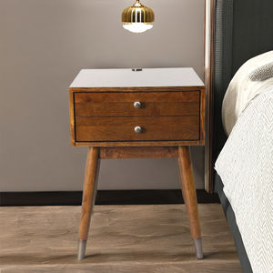 Prêt à expédier Michel intérieur USB Charge table de chevet pratique pratique chambre meubles beauté ancienne pour hôtel usage domestique - Product Image 1