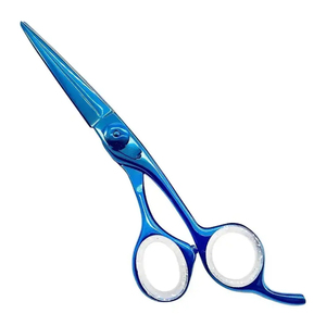 Ciseaux de coiffure professionnels en titane bleu de 6,5 pouces, ciseaux de coupe de cheveux manuels en métal pour barbier, ciseaux de coiffure pour hommes - Product Image 1
