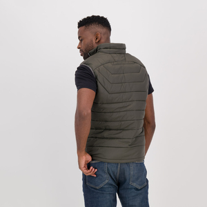 2026 Latest Wholesale High Quality Custom Made Mens Premium Eco-Friendly PU Leather Shell Polyester Filled Quilted Vest - Product Image 3