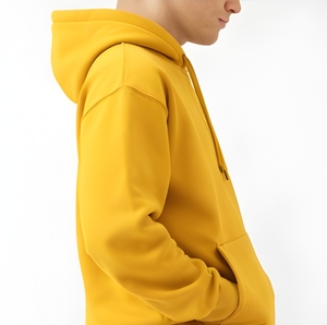 Sweat-shirt à capuche en polycoton molletonné 280 GSM pour homme, coupe classique, uni, pour la fabrication en gros - Product Image 2