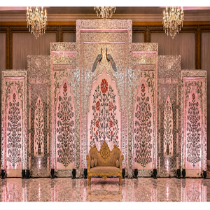 Grand Palace-Style Mirror <b>Backdrops</b> for Luxury Weddings Imperial Mughal-Inspired Mirror <b>Frames</b> Arabian Night Theme <b>Backdrops</b> - Product Image 1