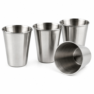 Verres empilables écologiques en acier inoxydable, verres à boire incassables en métal, gobelets en acier premium durables pour une utilisation en extérieur - Product Image 4