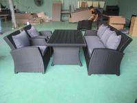 PHU LINH LANGET Ensemble de salon de jardin moderne 5 places en rotin, 4 pièces (canapé, table, chaises) – Prix usine