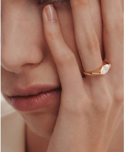 Marquise Moissanite <b>Solitaire</b> <b>Ring</b> 925 Sterling <b>Silver</b> Yellow Gold Plated Engagement Wedding Party Gift - Product Image 2