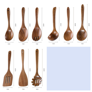Ensemble de 4 louches de cuisine en bois pour mariage, surface lisse miroir, prise en main douce, écologiques, légères, durables, compatibles lave-vaisselle - Product Image 5