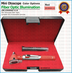 Otoscopio de Fibra Óptica Roja de Grado Superior, Equipo Médico, Otoscopio de Fibra Óptica Roja con Visión Clara - Product Image 2