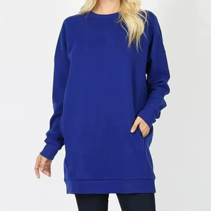 Sweat-shirt personnalisé pour femme, pull en molleton à col rond, pull oversize, sweat-shirt uni pour femme - Product Image 5