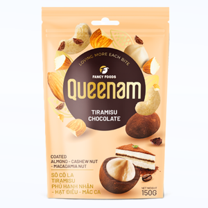 โกโก้ดรากี ช็อกโกแลต ขนมหวาน ขนมขบเคี้ยว รับผลิตแบบ OEM/ODM ทีรามิสุเคลือบช็อกโกแลต อัลมอนด์ เม็ดมะม่วงหิมพานต์ แมคคาเดเมีย นัท 150 กรัม ฮาลาล ขายดี - Product Image 1