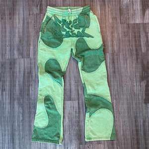 Ensemble jogging et sweat à capuche pour homme, imprimé gaufré effet délavé soleil, effet vieilli, deux pièces, style survêtement délavé à l'acide - Product Image 2