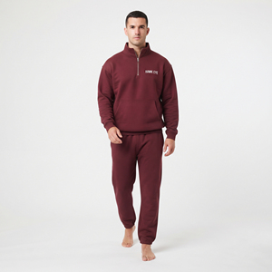 Conjunto Deportivo de Dos Piezas para Hombre de la Mejor Calidad, Chaqueta Deportiva con Cuello Alto y Media Cremallera, Pantalones Anchos, Estilo Urbano Holgado - Product Image 3