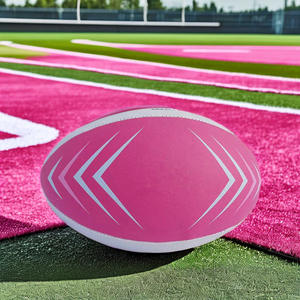 Ballon de rugby taille 9 officiel de haute qualité OEM, logo personnalisé, équipement d'entraînement de football américain en PU, machine à air haute pression, le plus vendu - Product Image 3