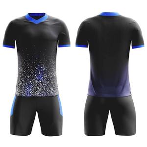 Conjunto de Camiseta de Fútbol Sublimada Personalizada, Negra y Amarilla, Cuello en V, Manga Corta, Unisex, Absorbe la Humedad, Transpirable, Secado Rápido, Ajuste Atlético - Product Image 4
