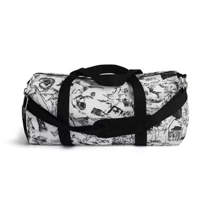 Unisex Polyester Duffel <b>Bag</b> 20-<b>30L</b> Cartoon Print Zipper Closure Gym Sports Casual Travel <b>Bag</b> Adjustable Strap Soft Handle - Product Image 6