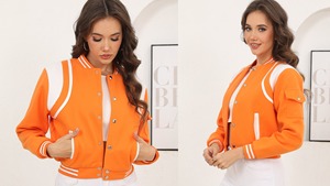 Premium <b>Womens</b> Varsity <b>Jacket</b> Breathable Casual Streetwear Professional Manufacturer - Product Image 6