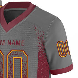 Camiseta de Fútbol Americano Personalizada, Blanca y Azul Marino, Cuello en V, Manga Corta, Sublimada, Absorbente de Humedad, para Hombre - Product Image 4