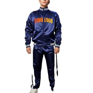 Conjunto Deportivo de Dos Piezas para Hombre, Chaqueta Cortavientos y Pantalones de Chándal, Unisex, Invierno, Color Sólido, Logotipo Personalizado, Poliéster/Algodón, Venta al Por Mayor - Product Image 1