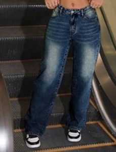 Ladies Sexy <b>Boot</b> Cut Knee Length Denim Jeans with Graphic Applique Rhinestone Studded Pearl Details-Vintage Style - Product Image 6