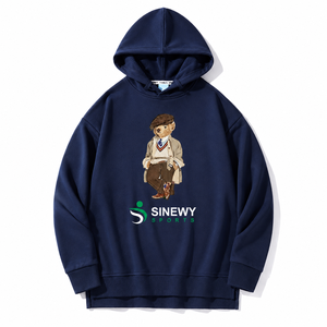 Sudadera Deportiva Negra SINEWY con Estampado de Oso de Dibujos Animados, Antiarrugas, Unisex, Manga Larga, Algodón, para Otoño e Invierno - Product Image 2