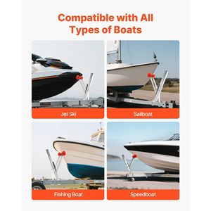 Boulons en U à rouleaux en TPU orange Poteaux de treuil de 2 à 3 pouces Siège de treuil de remorque de bateau galvanisé à l'argent pour bateau de pêche Jet Ski - Product Image 6