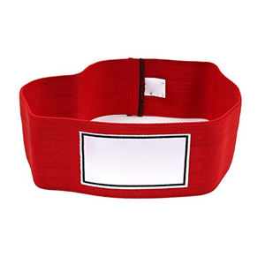 Bandes de Résistance en Tissu Rouge en Gros, Logo Personnalisé, Étiquette Vierge, Bande Élastique Antidérapante pour Hanches, pour Entraînement en Salle de Sport et Fitness - Product Image 1