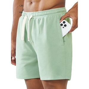 Shorts décontractés pour hommes 100 % coton fabriqués au Pakistan – Confortables, séchage rapide, respirants, taille mi-haute, motif uni, durables et de haute qualité - Product Image 1