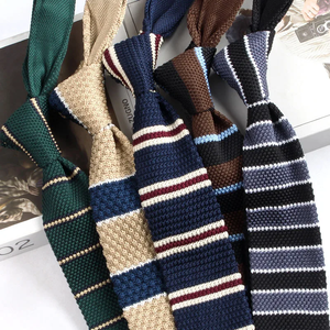 Corbatas de punto a rayas para hombre, corbata estrecha de punto, estilo coreano, corbata informal, accesorios para camisas, corbata para traje - Product Image 1
