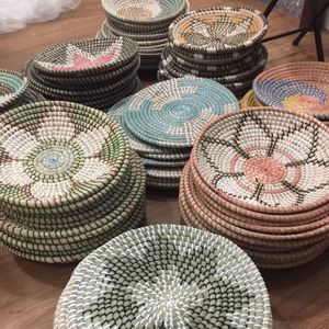 HIGH QUALITY Sustainable Modern Woven Seagrass <b>Wall</b> <b>Decor</b> <b>Plates</b> 4-Piece Set School And Birthday Party <b>Decoration</b> Bulk Supply - Product Image 3